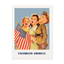 Feiern Sie Amerika, 4. Juli Vintag Art