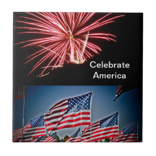 Feiern Sie Amerika Fliese