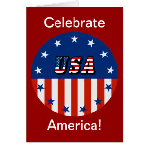 Feiern Sie Amerika Patriotische USA-Flagge Gruß
