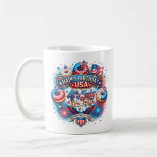 Feiern Sie Amerikas 250. Geburtstag mit Donut Kaffeetasse