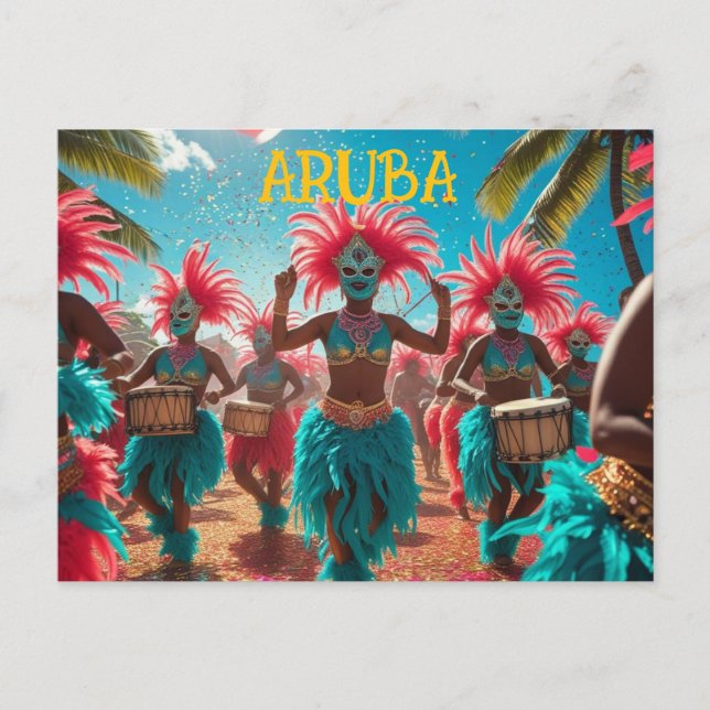 Feiern Sie Aruba-Stil Postkarte (Vorderseite)