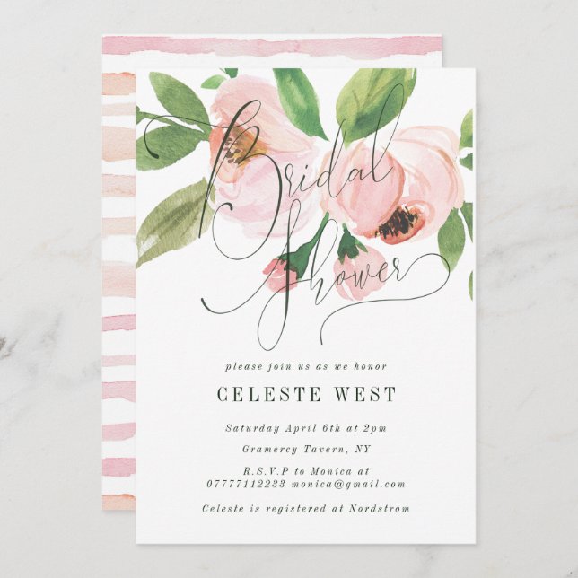 FEIERN SIE BRAUTPARTY EINLADUNG (Vorne/Hinten)