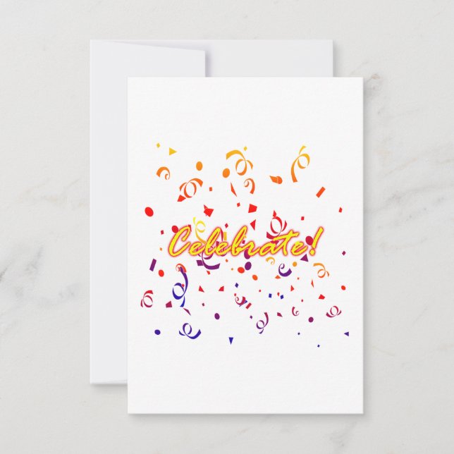 Feiern Sie Confetti Einladung (Vorderseite)