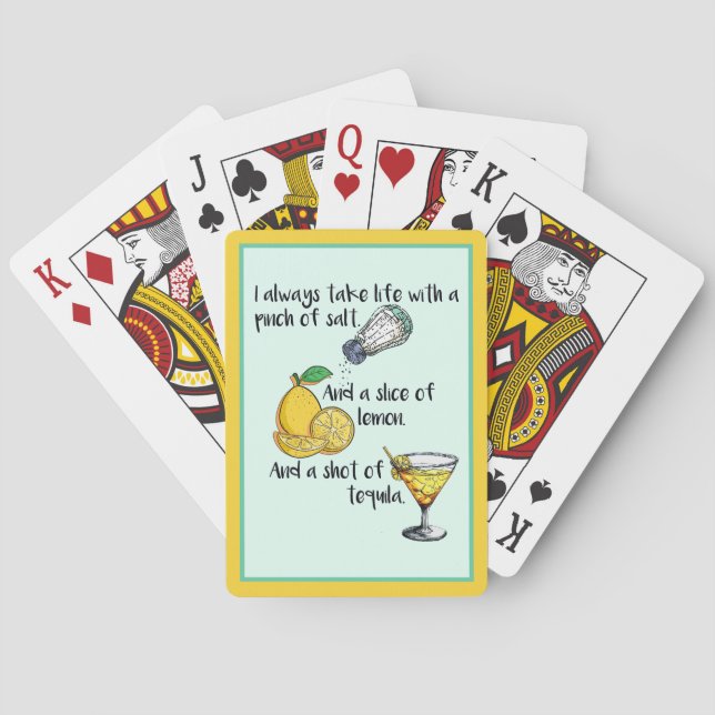 Feiern Sie das Leben, lustige Sprüche Spielkarten (Rückseite)