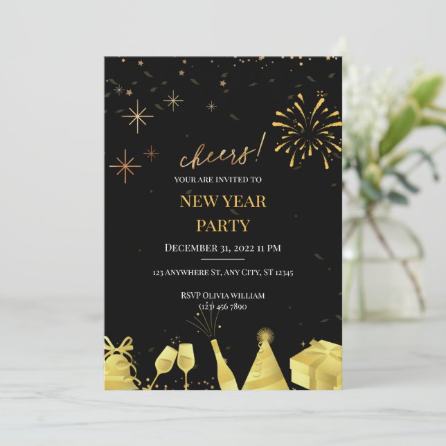 Feiern Sie das neue Jahr: Lass's Celebrate Togethe (Stehend Vorderseite)