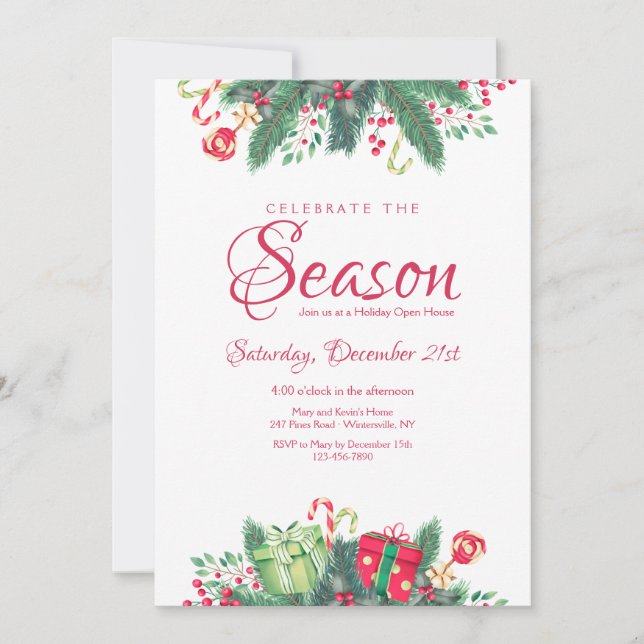 Feiern Sie das Open House zur Saison Einladung (Vorderseite)