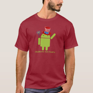 Feiern Sie das vierte (androide Wanze Droid) T-Shirt
