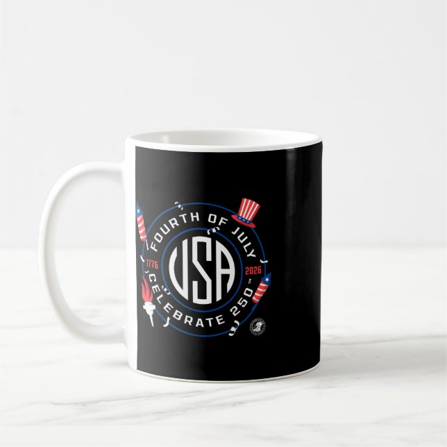 Feiern Sie den 250. 4. Juli  Kaffeetasse (Links)