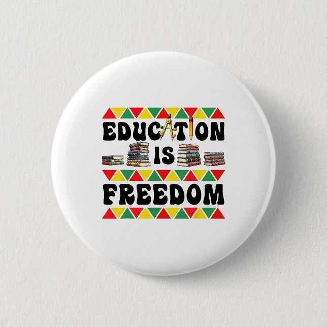 Feiern Sie den Black History Month mit Freiheit  Button (Vorderseite)