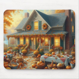 Feiern Sie den Herbstschwung mit gemütlichem Charm Mousepad