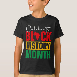 Feiern Sie den Monat der schwarzen Geschichte Afri T-Shirt