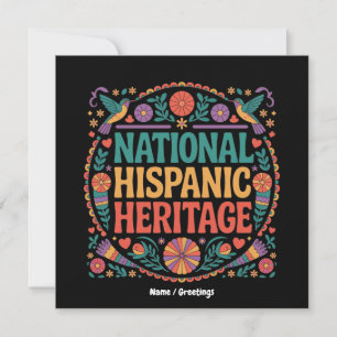 Feiern Sie den National Hispanic Heritage Month St Einladung