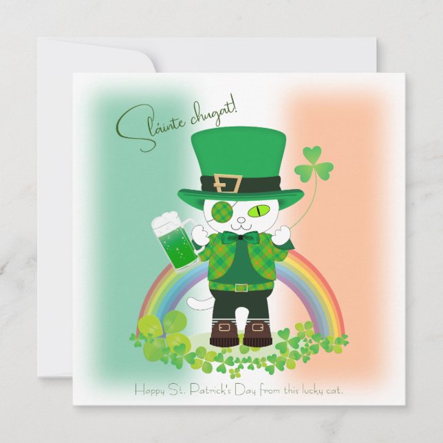 Feiern Sie den St. Patrick's Day mit einer glückli Einladung (Vorderseite)