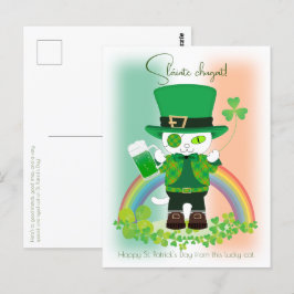 Feiern Sie den St. Patrick's Day mit einer glückli Postkarte