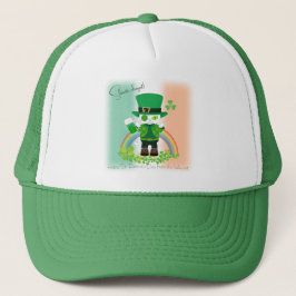 Feiern Sie den St. Patrick's Day mit einer glückli Truckerkappe