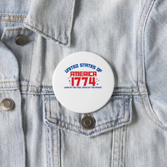Feiern Sie die 250. US-Unabhängigkeit patriotisch  Button (Beispiel)