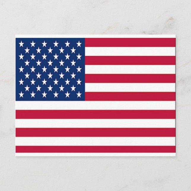 Feiern Sie die amerikanische Flagge, ZSSG Postkarte (Vorderseite)