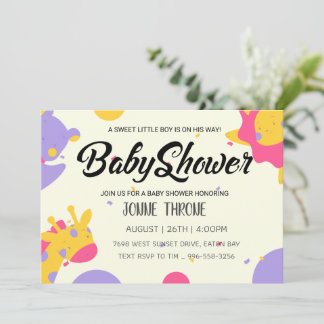 Feiern Sie die Ankunft Ihres kleinen Wunders! Einladung