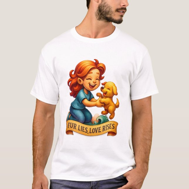 Feiern Sie die Bindung zwischen Menschen und Haust T-Shirt (Vorderseite)