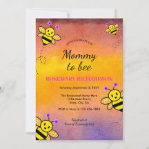 Feiern Sie die Einladung von Mommy to Bee Baby Sho