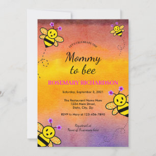 Feiern Sie die Einladung von Mommy to Bee Baby Sho