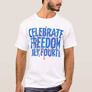 Feiern Sie die Freiheit am vierten Juli Feuerwerk- T-Shirt