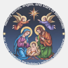 Feiern Sie die Freude an Weihnachten Runder Aufkleber