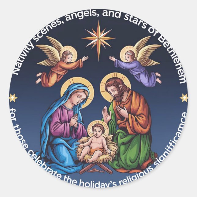 Feiern Sie die Freude an Weihnachten Runder Aufkleber (Vorderseite)