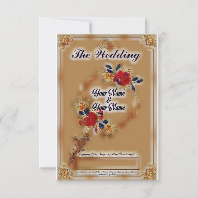 Feiern Sie die freudige Gewerkschaft mit unserem S Einladung (Vorderseite)