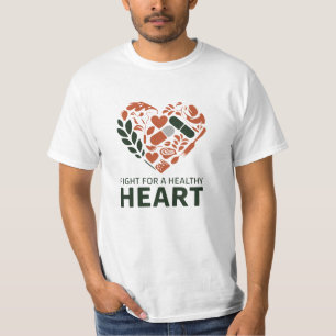 Feiern Sie die Herzgesundheit mit einzigartigen De T-Shirt