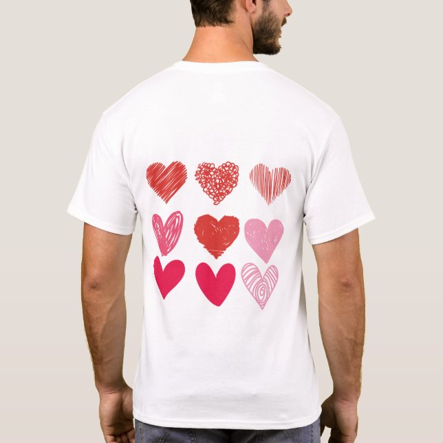 Feiern Sie die Liebe am Valentinstag T-Shirt (Rückseite)