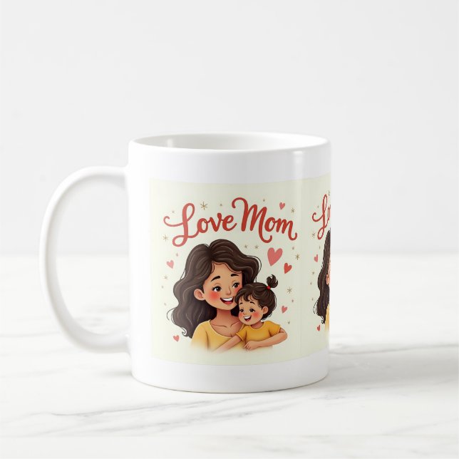 Feiern Sie die Liebe der Mama mit einer gemütliche Kaffeetasse (Links)