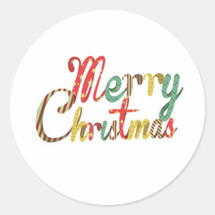 Feiern Sie die Magie von Weihnachten Runder Aufkleber