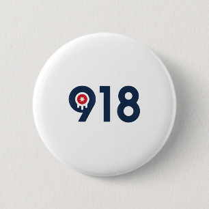 Feiern Sie die Nine One Eight Tulsa Oklahoma 918 A Button