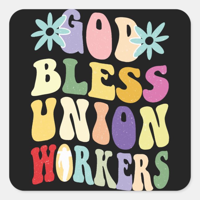 Feiern Sie die Stärke der Solidarität Quadratischer Aufkleber (Vorderseite)