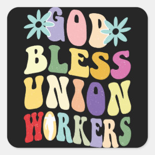 Feiern Sie die Stärke der Solidarität Quadratischer Aufkleber