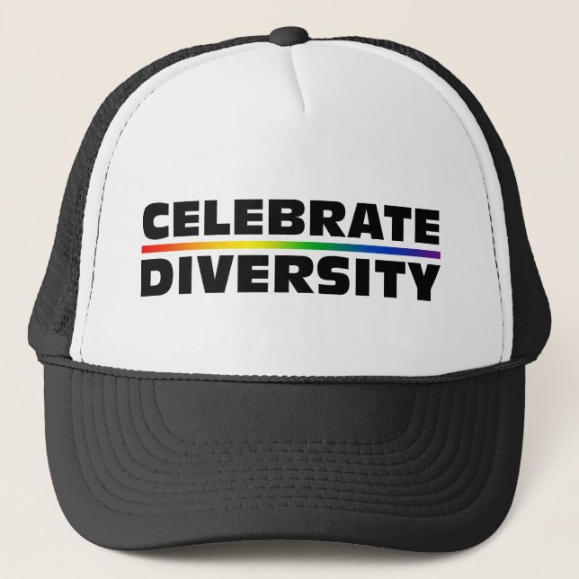 Feiern Sie Diversity-Hut Truckerkappe (Vorderseite)