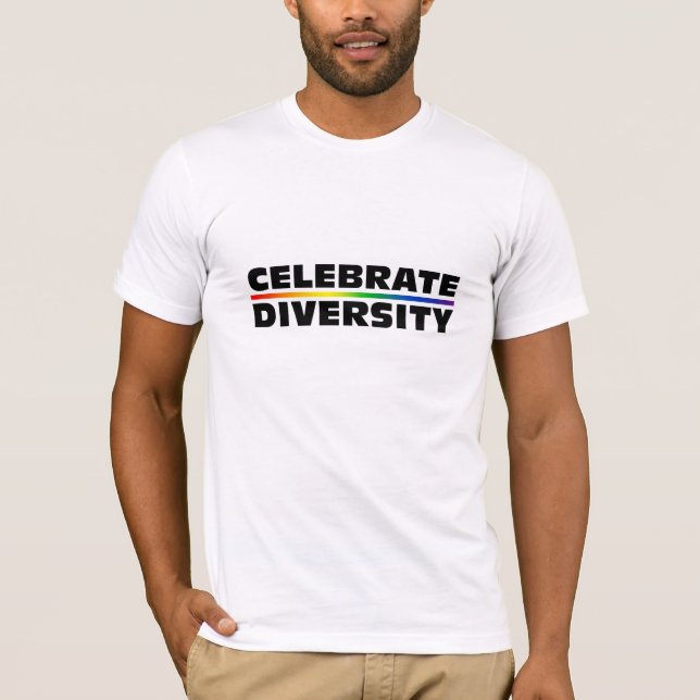 Feiern Sie Diversity-Leistung Mikro-Faser langes S T-Shirt (Vorderseite)