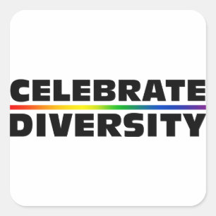 Feiern Sie Diversity Quadratischer Aufkleber