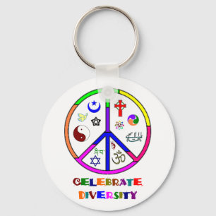 Feiern Sie Diversity Schlüsselanhänger