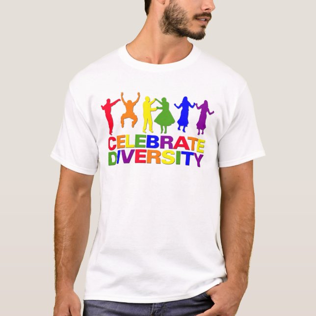 Feiern Sie Diversity-Shirt - wählen Sie Art T-Shirt (Vorderseite)