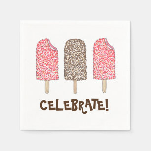 Feiern Sie! Eclair Ice Cream Popsicles Feinschmeck Serviette
