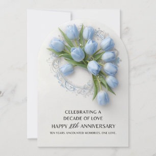 Feiern Sie ein Jahrzehnt der Liebe 10. Hochzeitsta Einladung