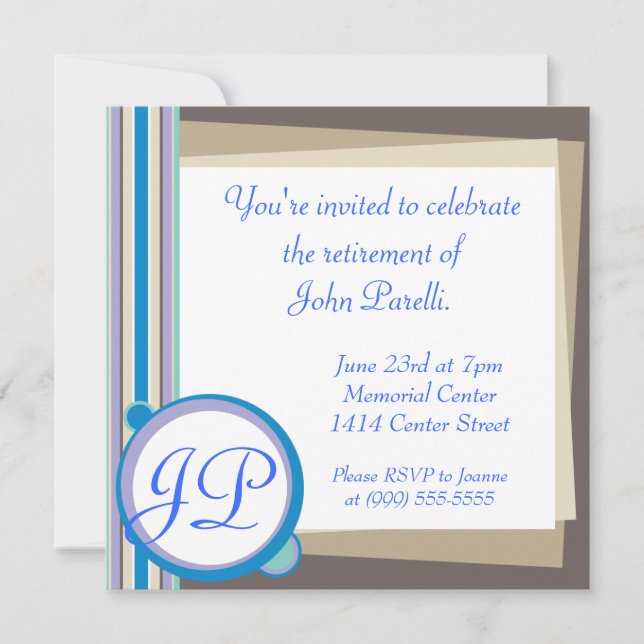 Feiern Sie einen Ruhestand Einladung (Vorderseite)