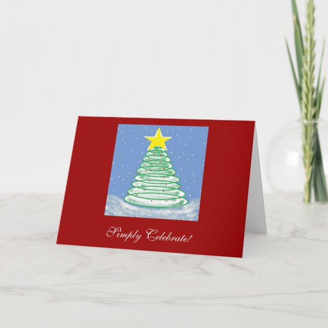 Feiern Sie einfach! Weihnachtskarte Feiertagskarte (Vorderseite)