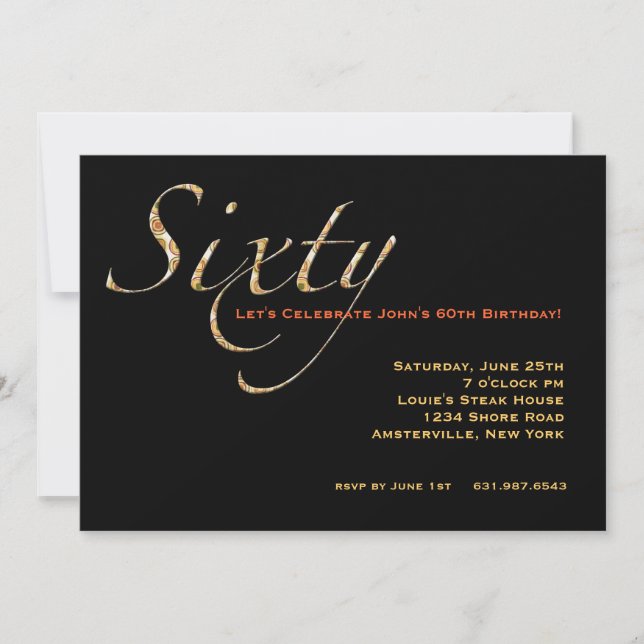 Feiern Sie Einladung 60 (Vorderseite)