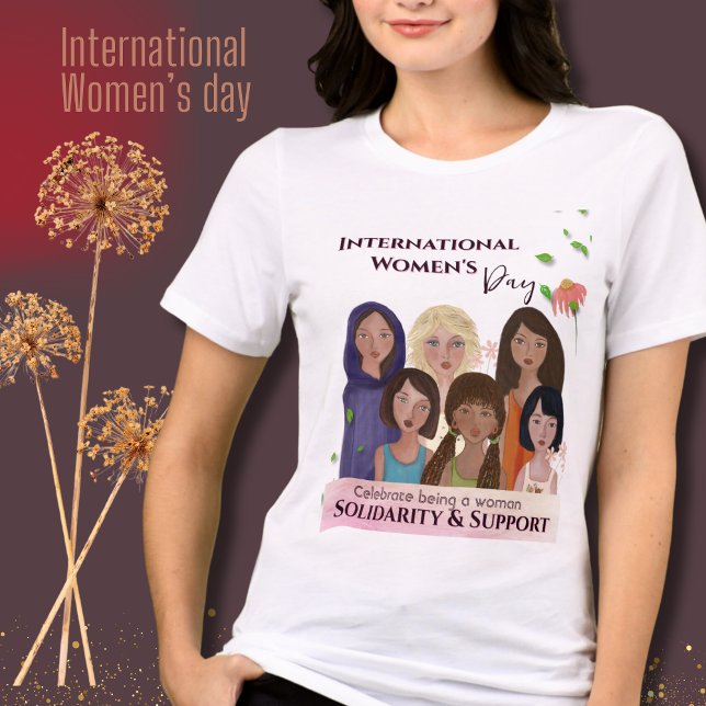 Feiern Sie Frauentage-Portraits Tri-Blend Shirt (Celebrate Women's Day Portraits Tri-Blend Shirt )
