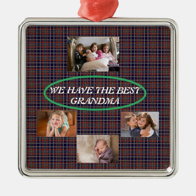 Feiern Sie Ihr besonderes Oma Ornament Aus Metall (Vorne)