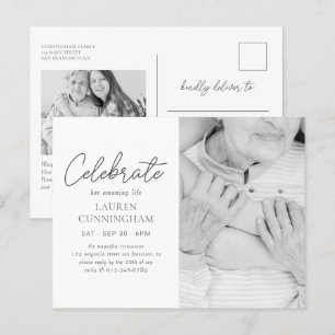 Feiern Sie ihr erstaunliches Leben Einfache modern Postkarte