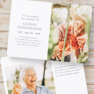 Feiern Sie Ihr Leben Modernes, einfaches Minimalis Einladung